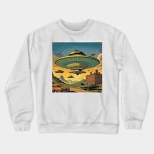 The Flying Saucers Are Here Crewneck Sweatshirt